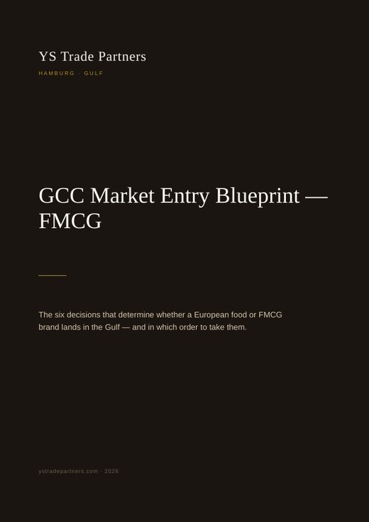 GCC Market Entry Blueprint — FMCG