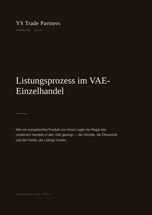 Listungsprozess im VAE-Einzelhandel